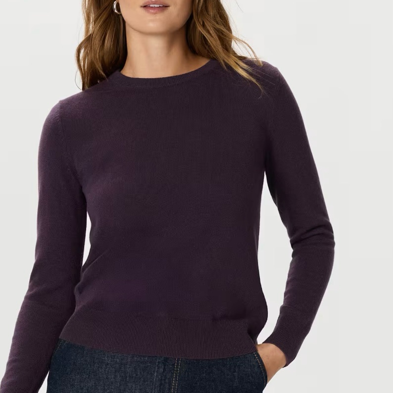 Quince Cashmere Women’s Crewneck Sweater In Purple Xs